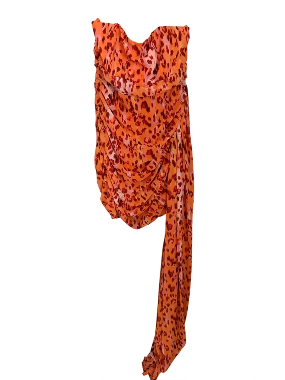 NWT Love & Lemonade Orange Leopard Mini Dress Size XL - Picture 3 of 10